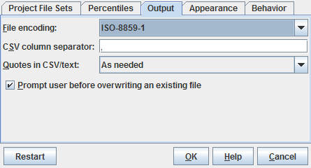 File output options